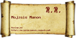 Mojzsis Manon névjegykártya